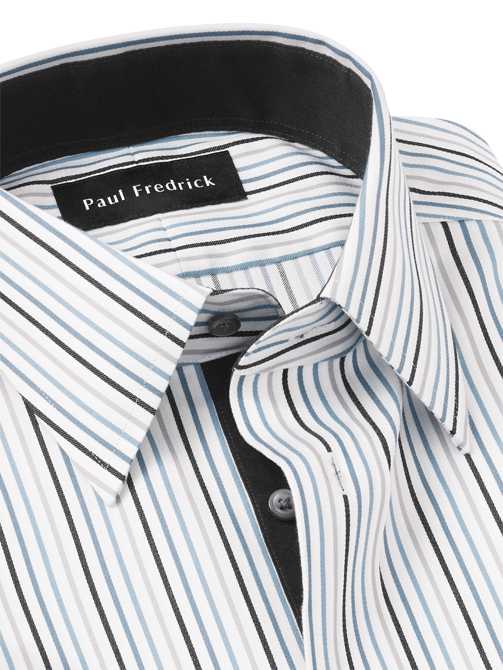Alternate Image of Non-iron Cotton Stripe Dress Shirt With Contrast Trim-2