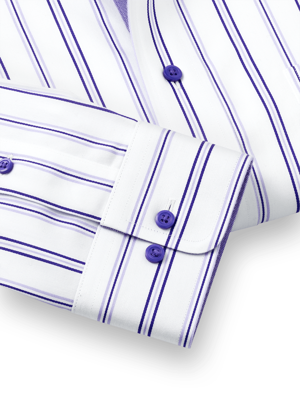 Alternate Image of Non-iron Cotton Stripe Dress Shirt With Contrast Trim-3