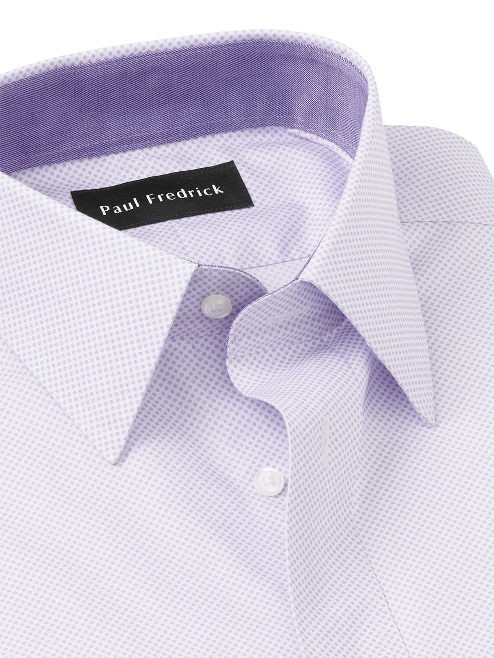 Alternate Image of Non-iron Cotton Circle Print Dress Shirt With Contrast Trim-2