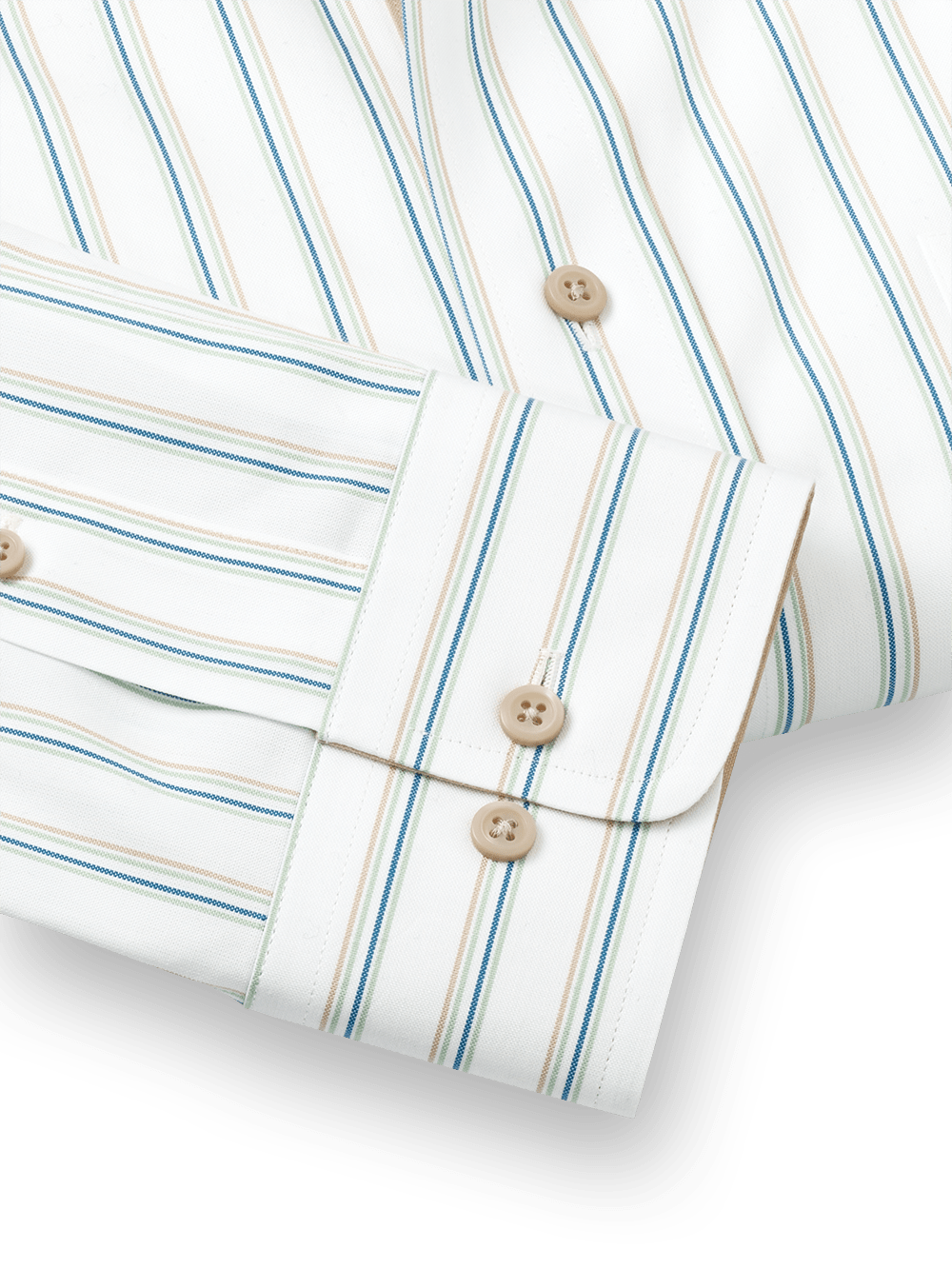 Alternate Image of Non-iron Cotton Stripe Dress Shirt With Contrast Trim-3
