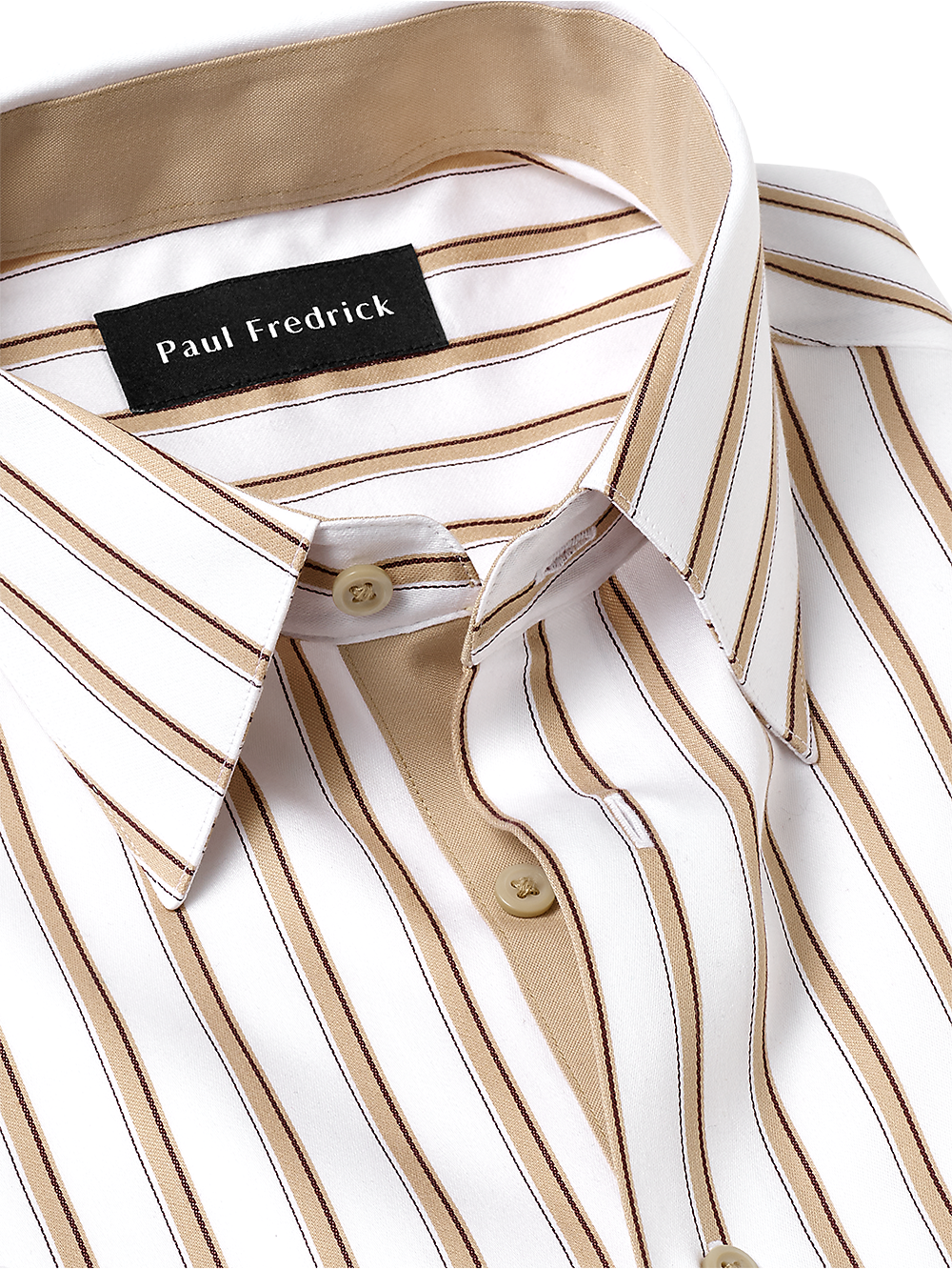 Alternate Image of Non-iron Cotton Stripe Dress Shirt With Contrast Trim-2
