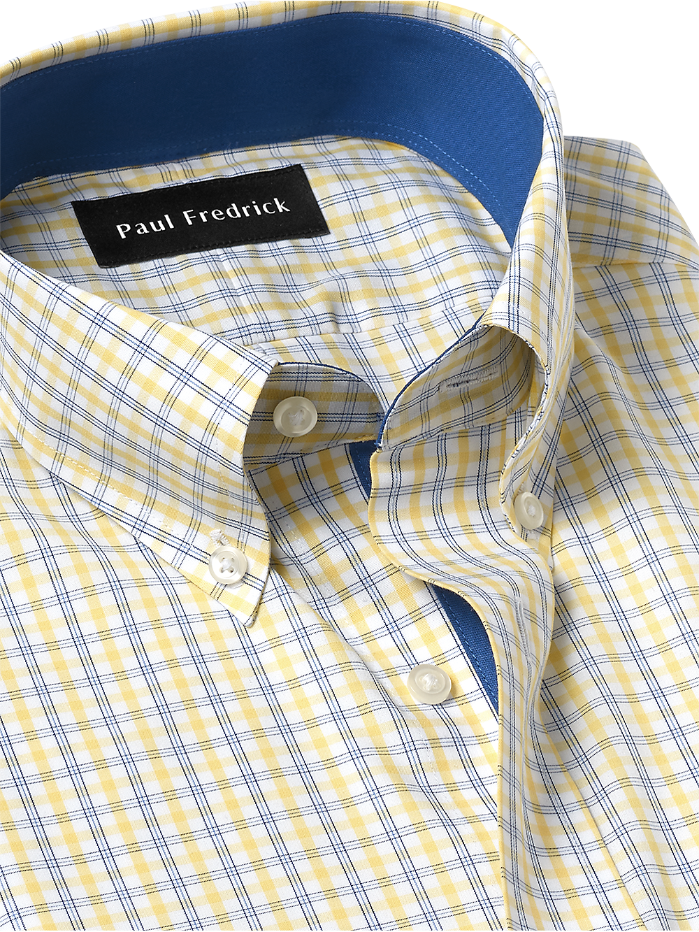 Alternate Image of Non-iron Cotton Check Dress Shirt With Contrast Trim-2