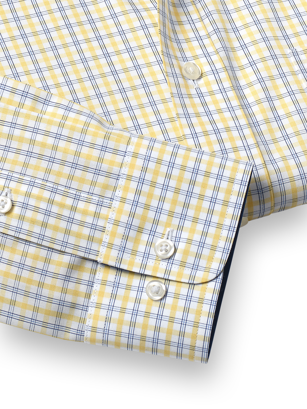 Alternate Image of Non-iron Cotton Check Dress Shirt With Contrast Trim-3