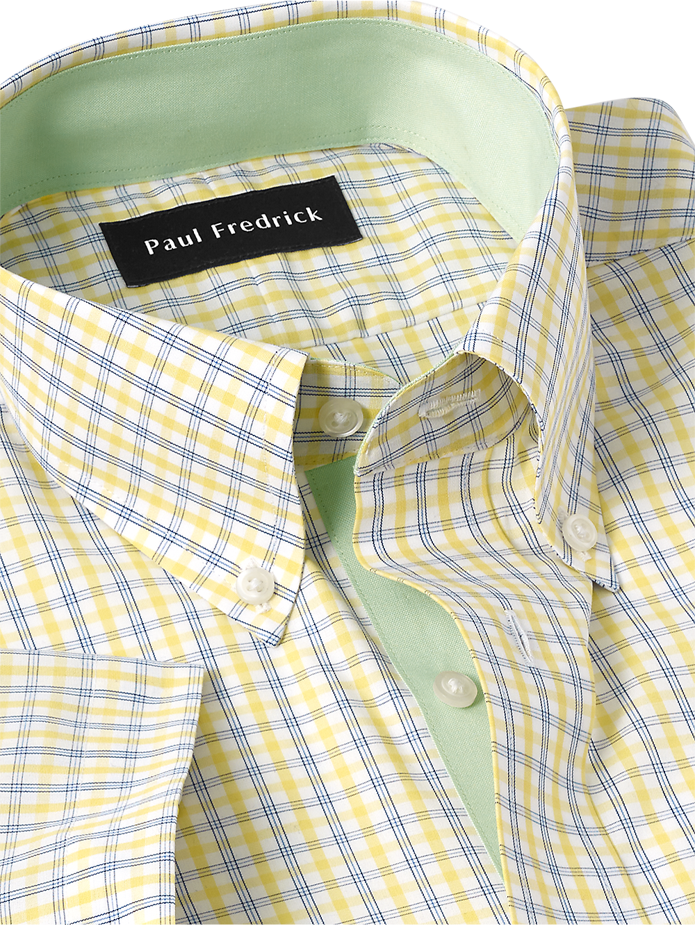 Alternate Image of Non-iron Cotton Check Dress Shirt With Contrast Trim-2