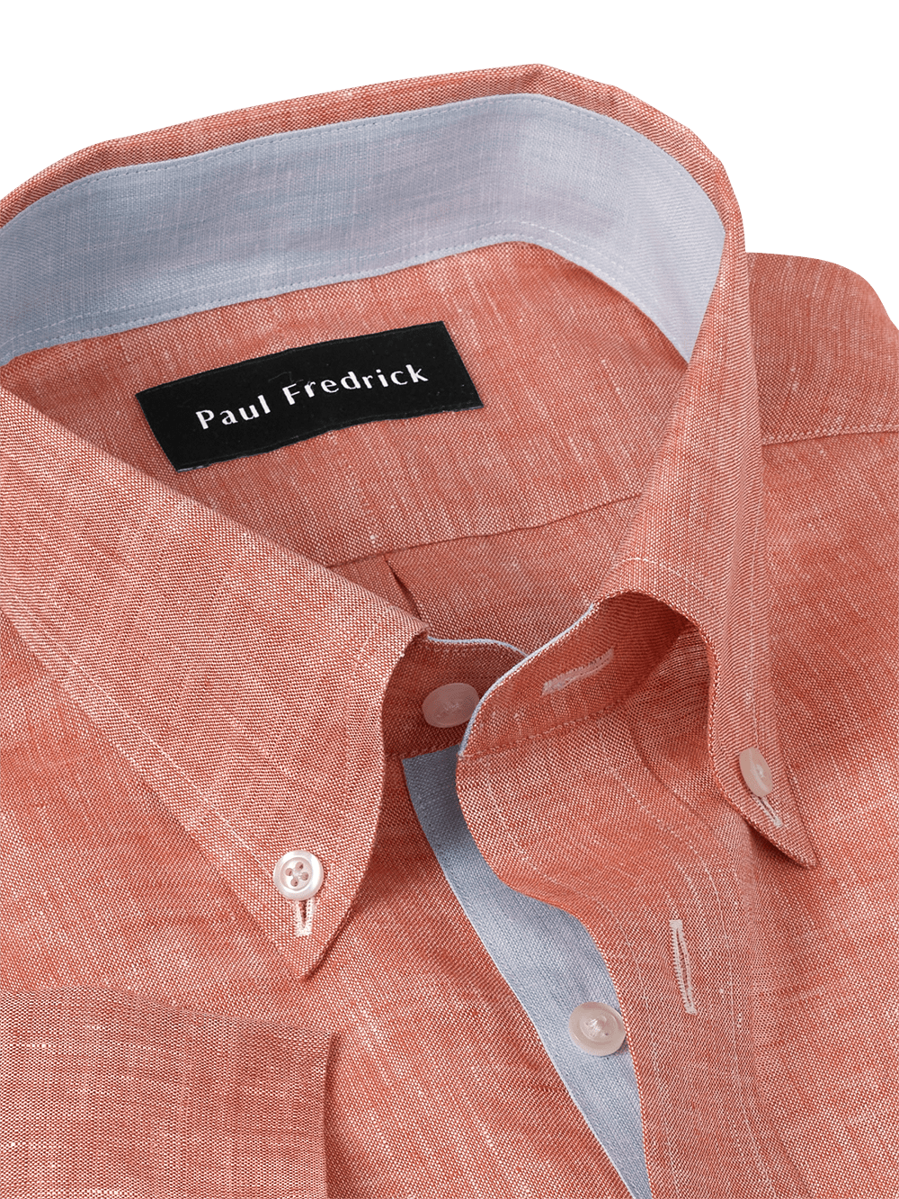 Alternate Image of Non-iron Linen Solid Dress Shirt With Contrast Trim-2