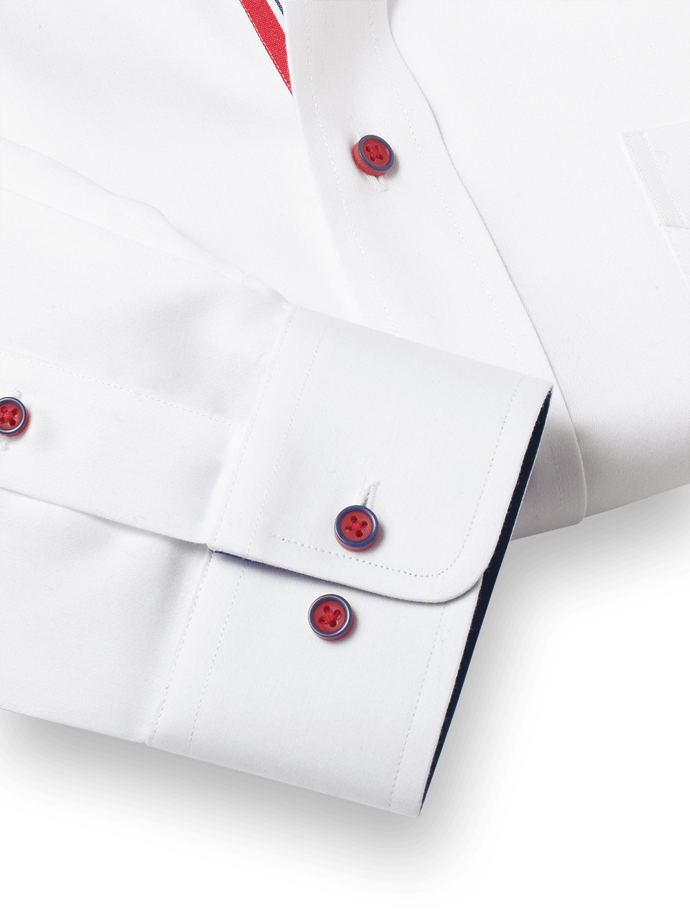 Alternate Image of Non-iron Cotton Solid Dress Shirt With Contrast Trim-4