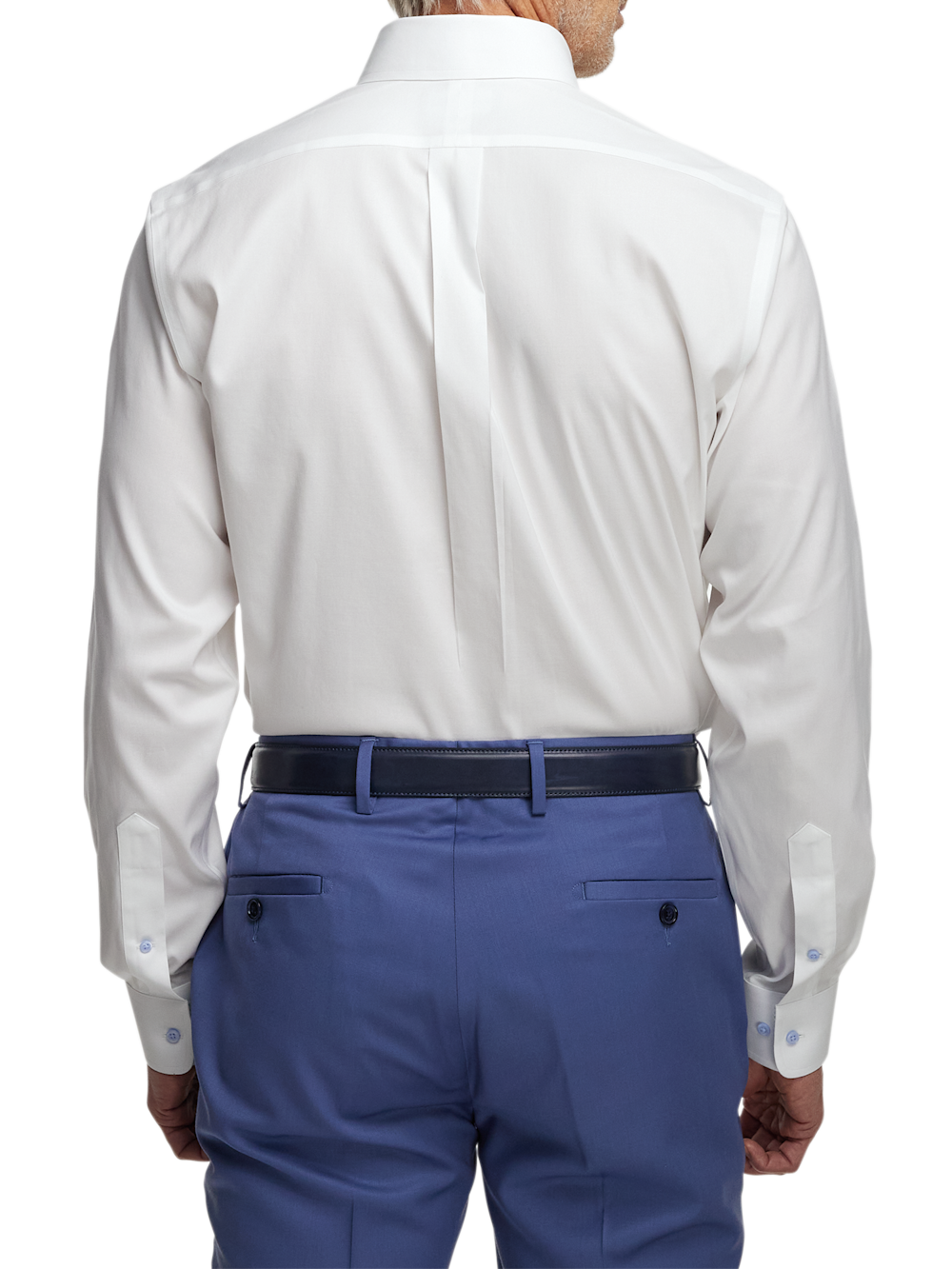 Alternate Image of Comfort Stretch Non-iron Solid Dress Shirt With Contrast Trim-4