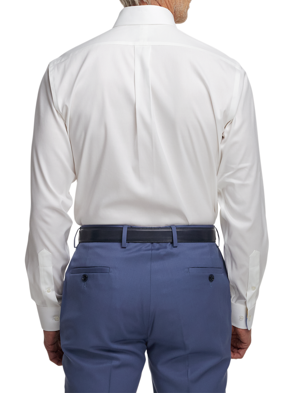Alternate Image of Comfort Stretch Non-iron Solid Dress Shirt With Contrast Trim-4