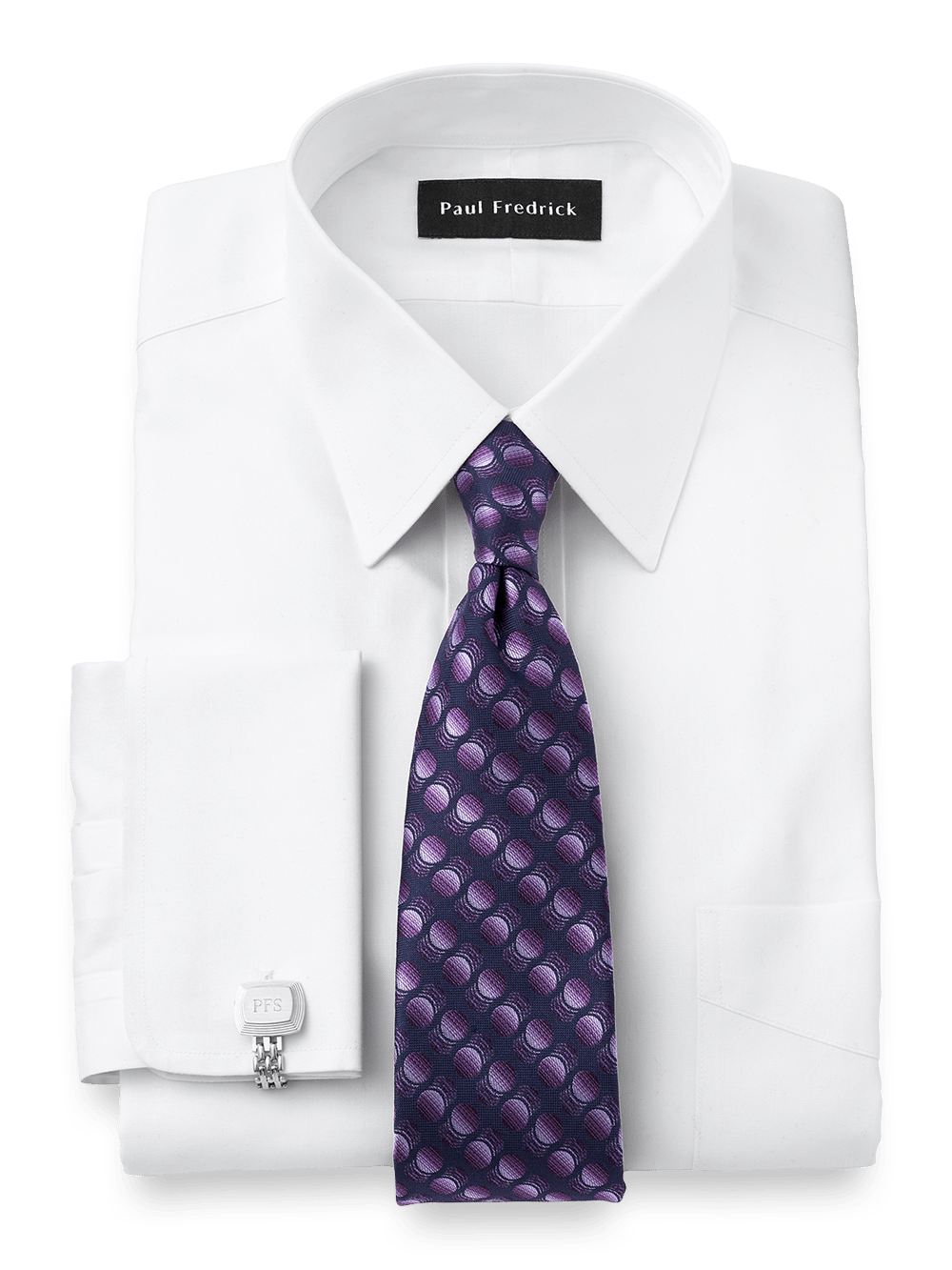 Alternate Image of Tailored Fit Impeccable Non-iron Cotton Straight Collar French Cuff Dress Shirt-1