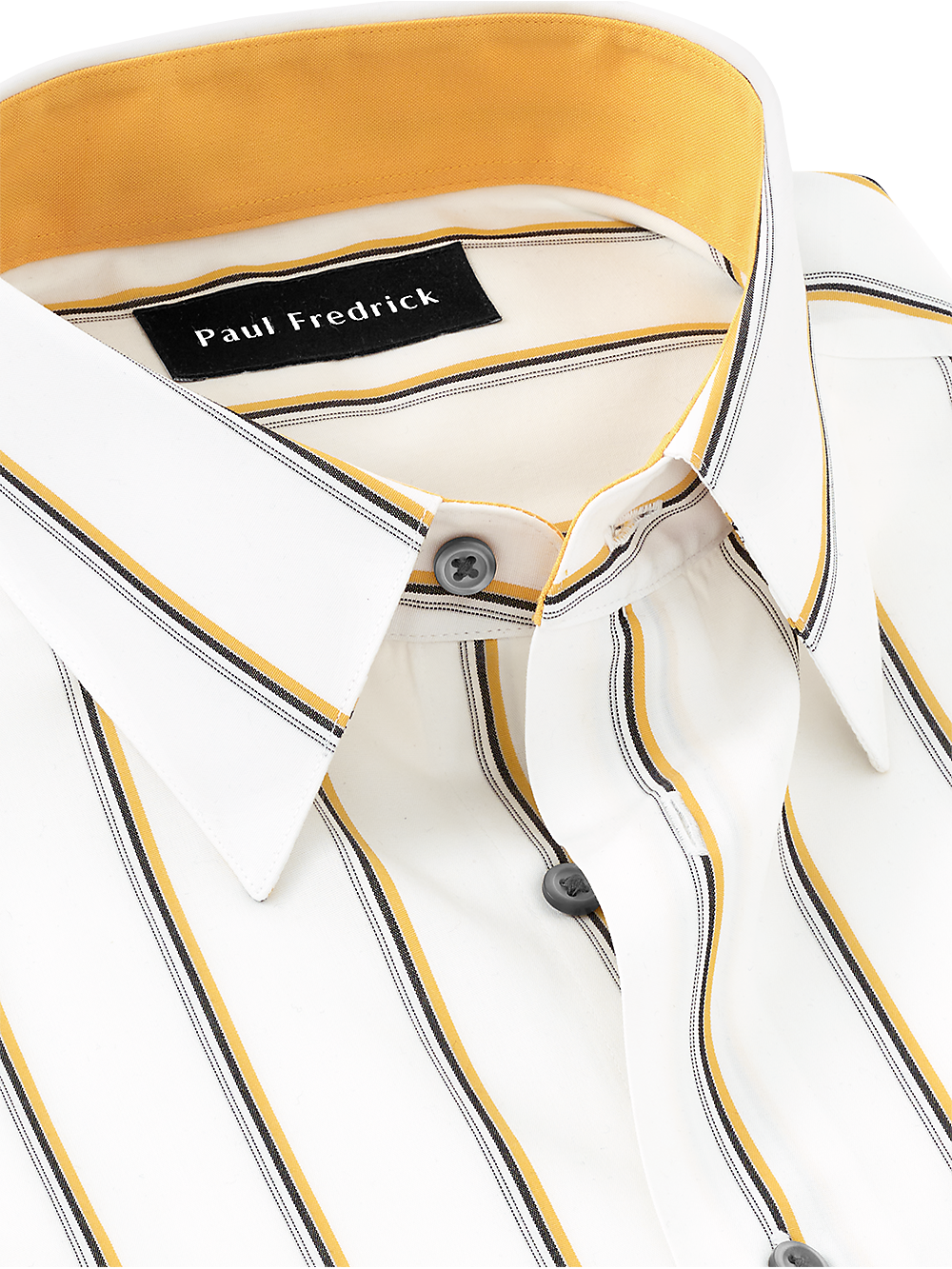 Alternate Image of Non-iron Cotton Stripe Dress Shirt With Contrast Trim-2