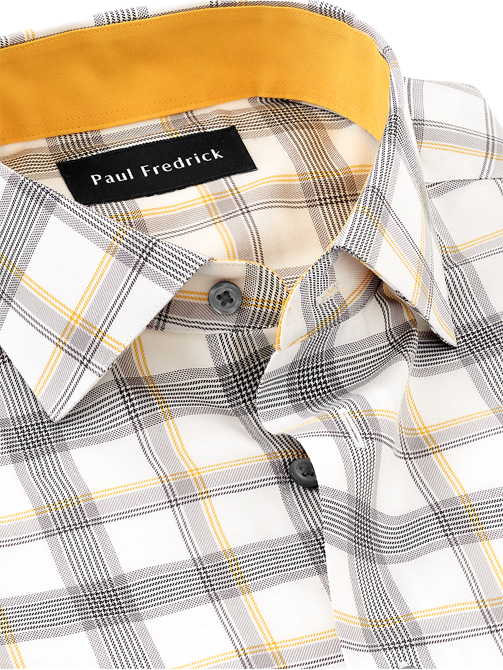 Alternate Image of Non-iron Cotton Check Dress Shirt With Contrast Trim-2