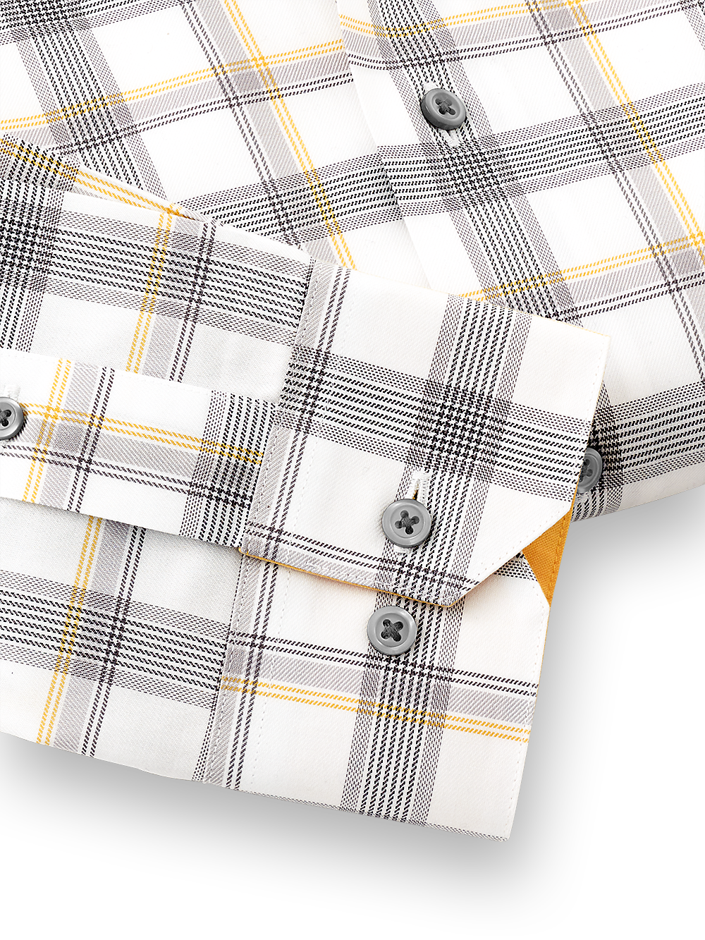 Alternate Image of Non-iron Cotton Check Dress Shirt With Contrast Trim-3