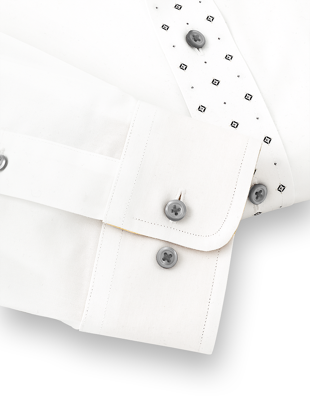 Alternate Image of Non-iron Cotton Solid Dress Shirt With Contrast Trim-3
