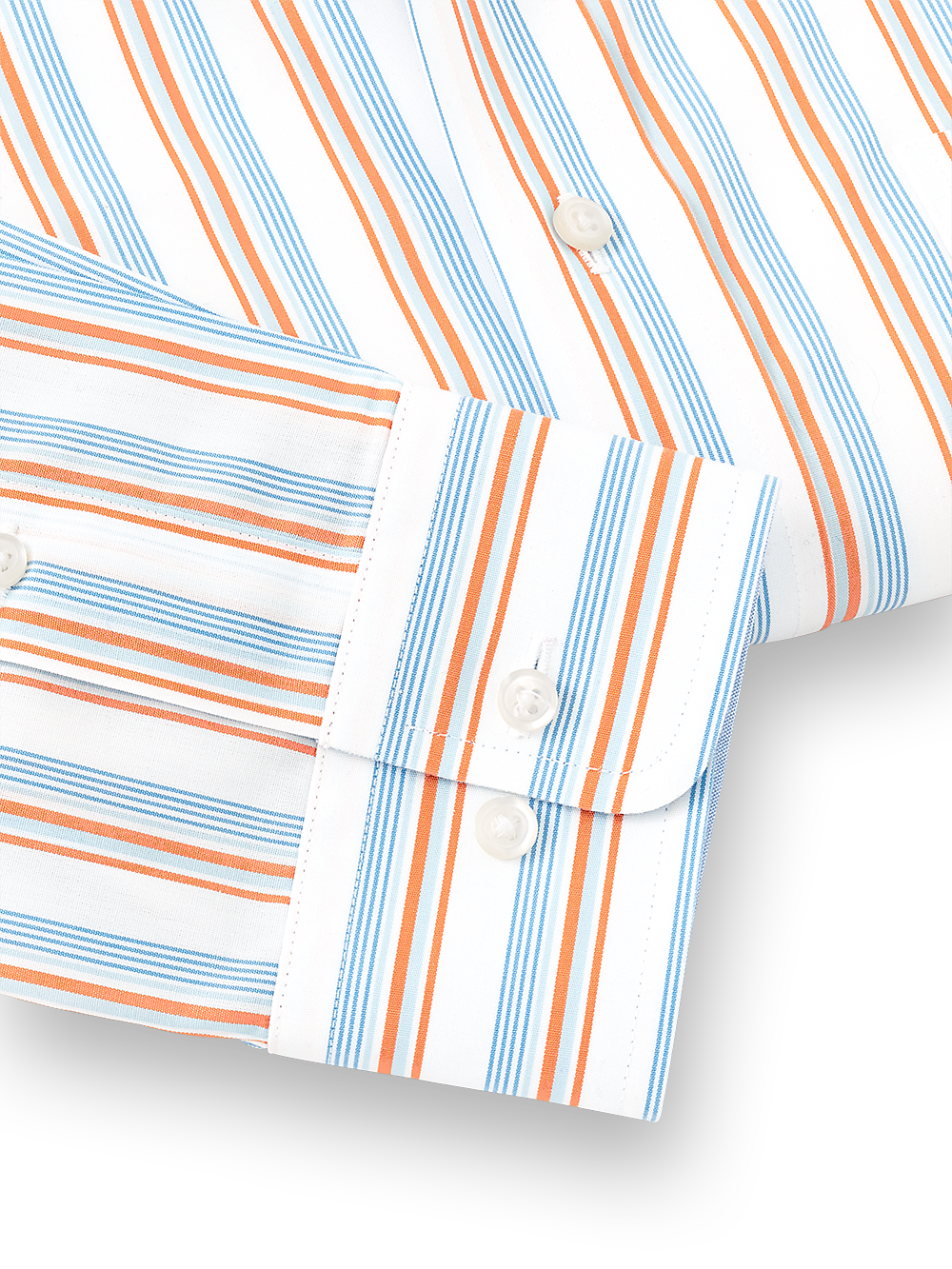 Alternate Image of Non-iron Cotton Stripe Dress Shirt With Contrast Trim-4