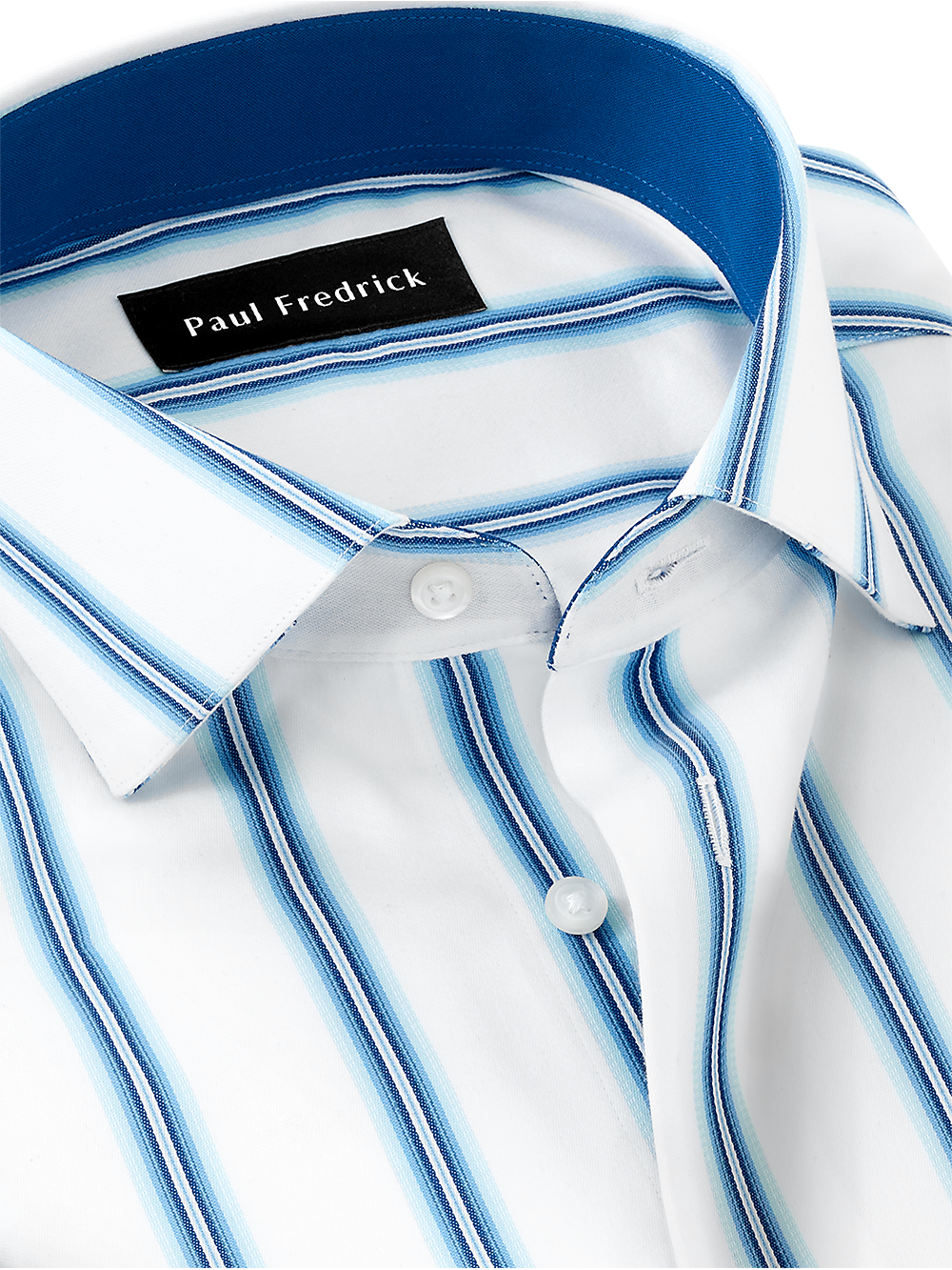 Alternate Image of Non-iron Cotton Stripe Dress Shirt With Contrast Trim-2