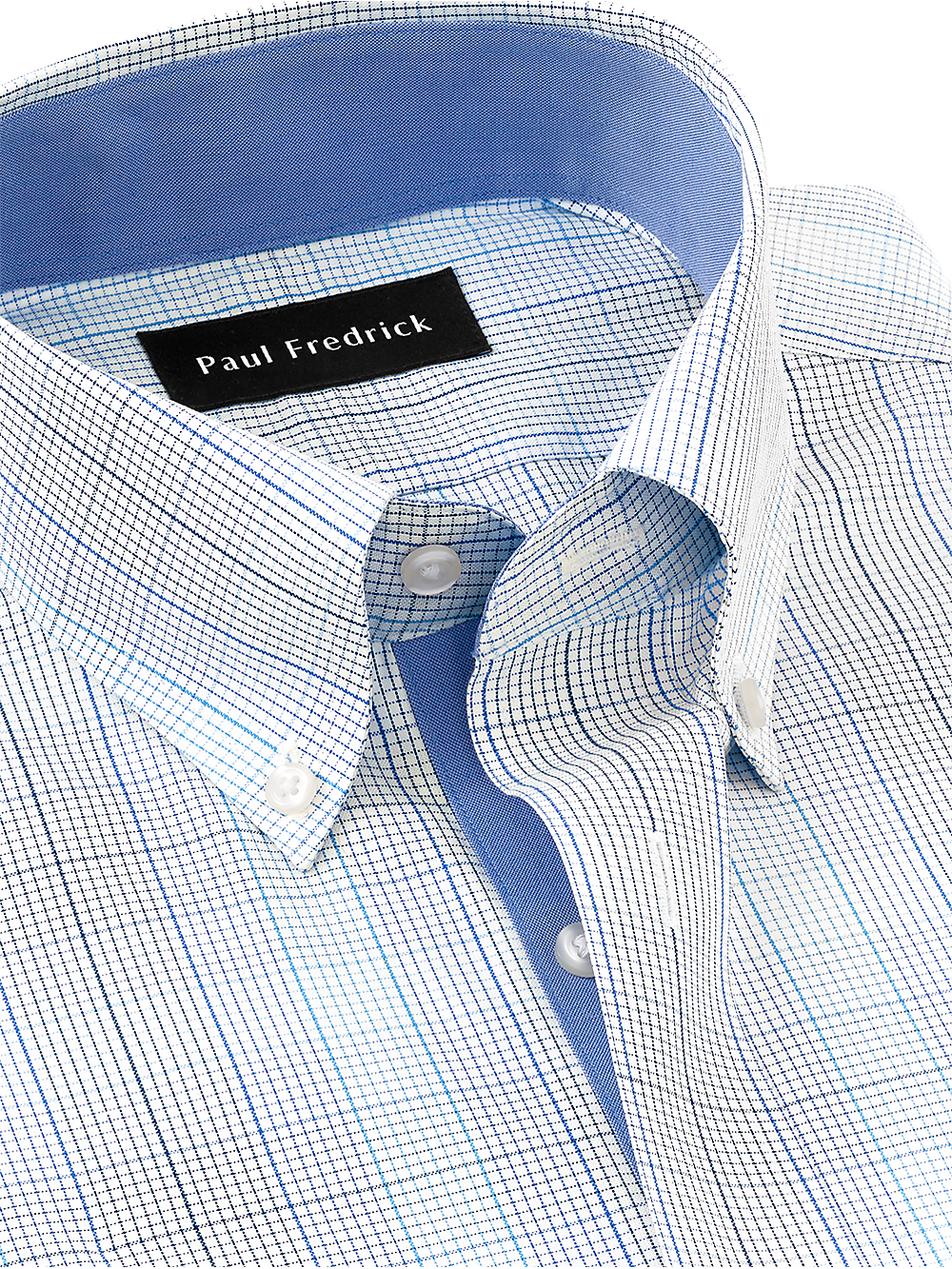 Alternate Image of Non-iron Cotton Check Dress Shirt With Contrast Trim-2