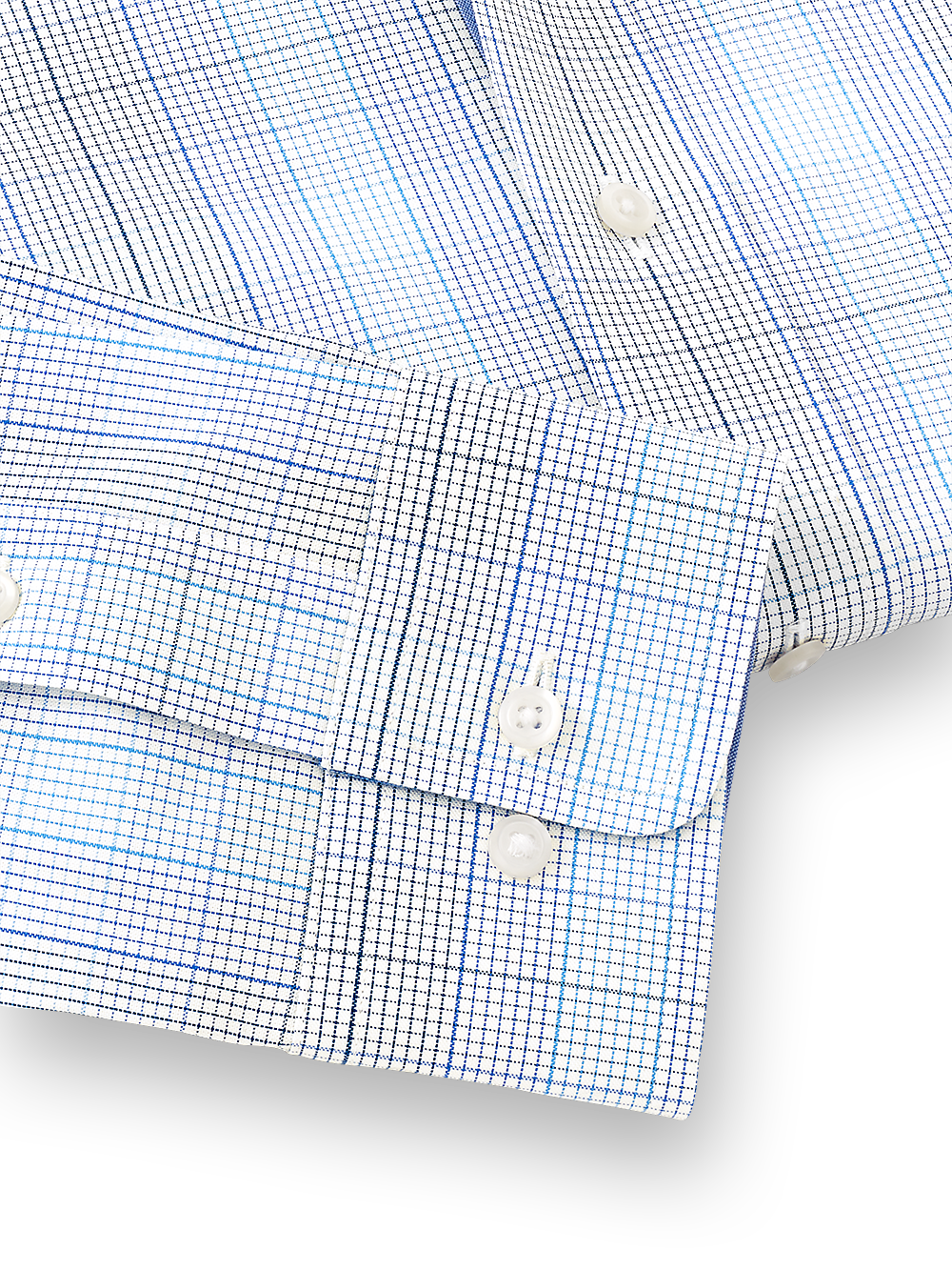 Alternate Image of Non-iron Cotton Check Dress Shirt With Contrast Trim-3