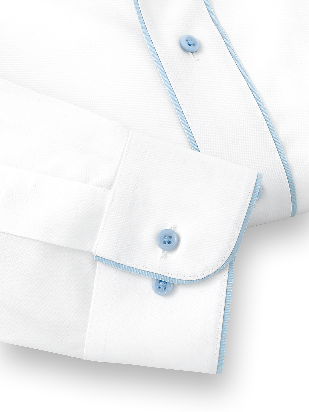 Alternate Image of Non-iron Cotton Solid Dress Shirt With Contrast Trim-3
