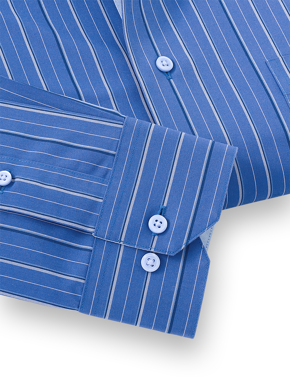 Alternate Image of Non-iron Cotton Stripe Dress Shirt With Contrast Trim-3