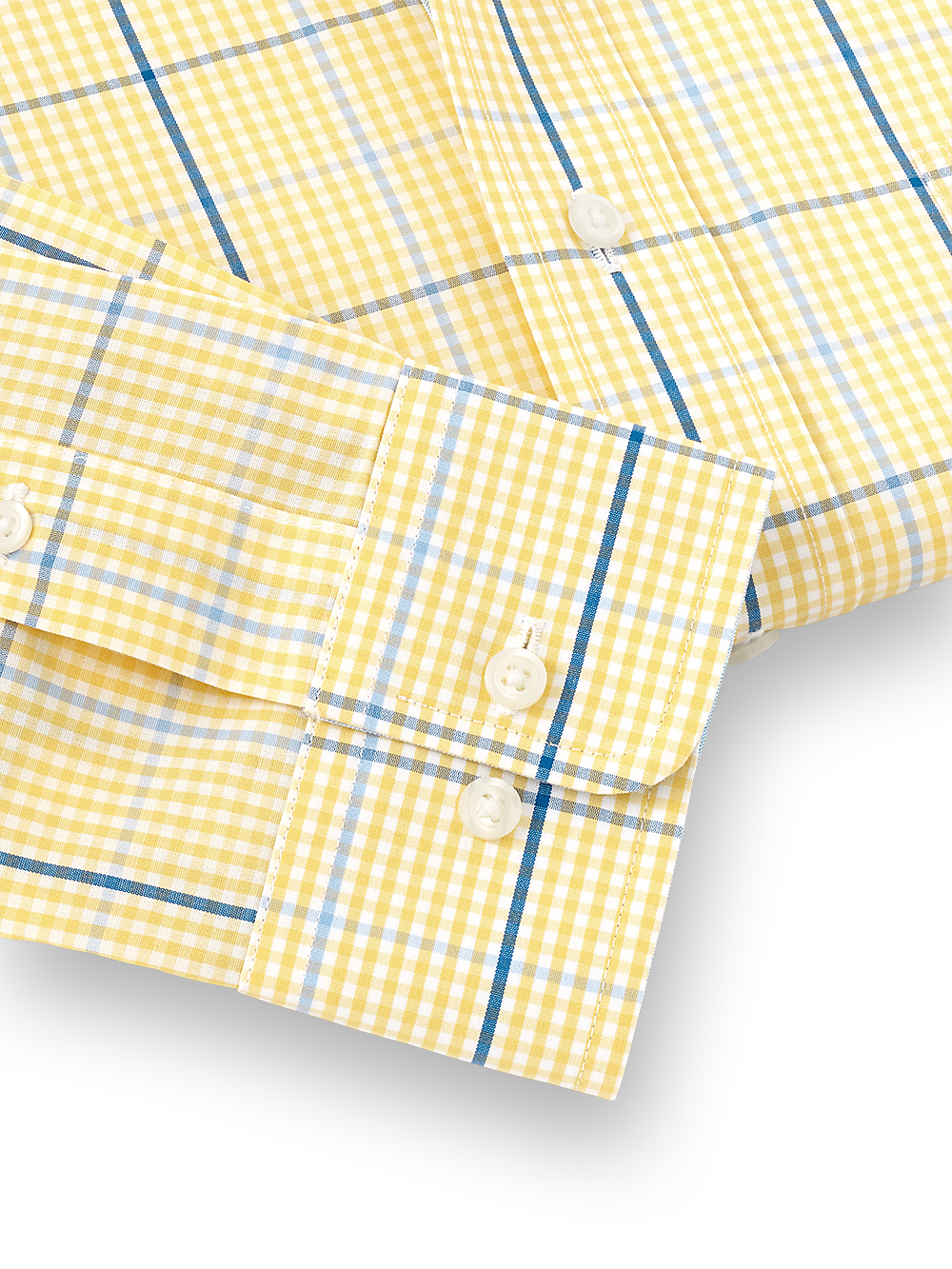 Alternate Image of Non-iron Cotton Windowpane Dress Shirt With Contrast Trim-3
