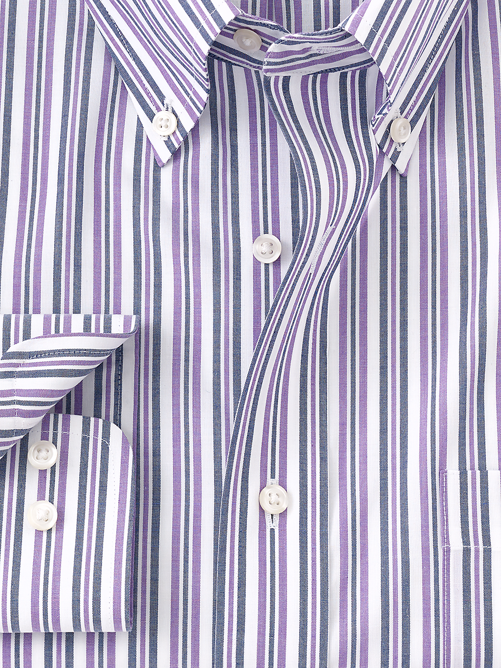 Alternate Image of Non-iron Cotton Stripe Dress Shirt-1