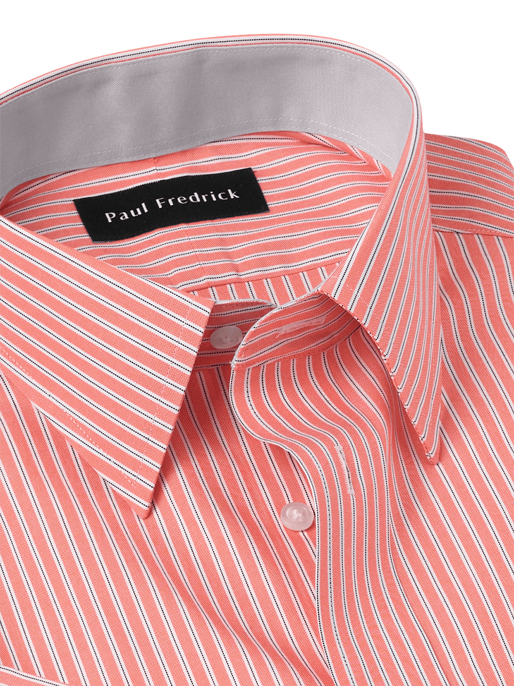 Alternate Image of Non-iron Cotton Stripe Dress Shirt With Contrast Trim-6