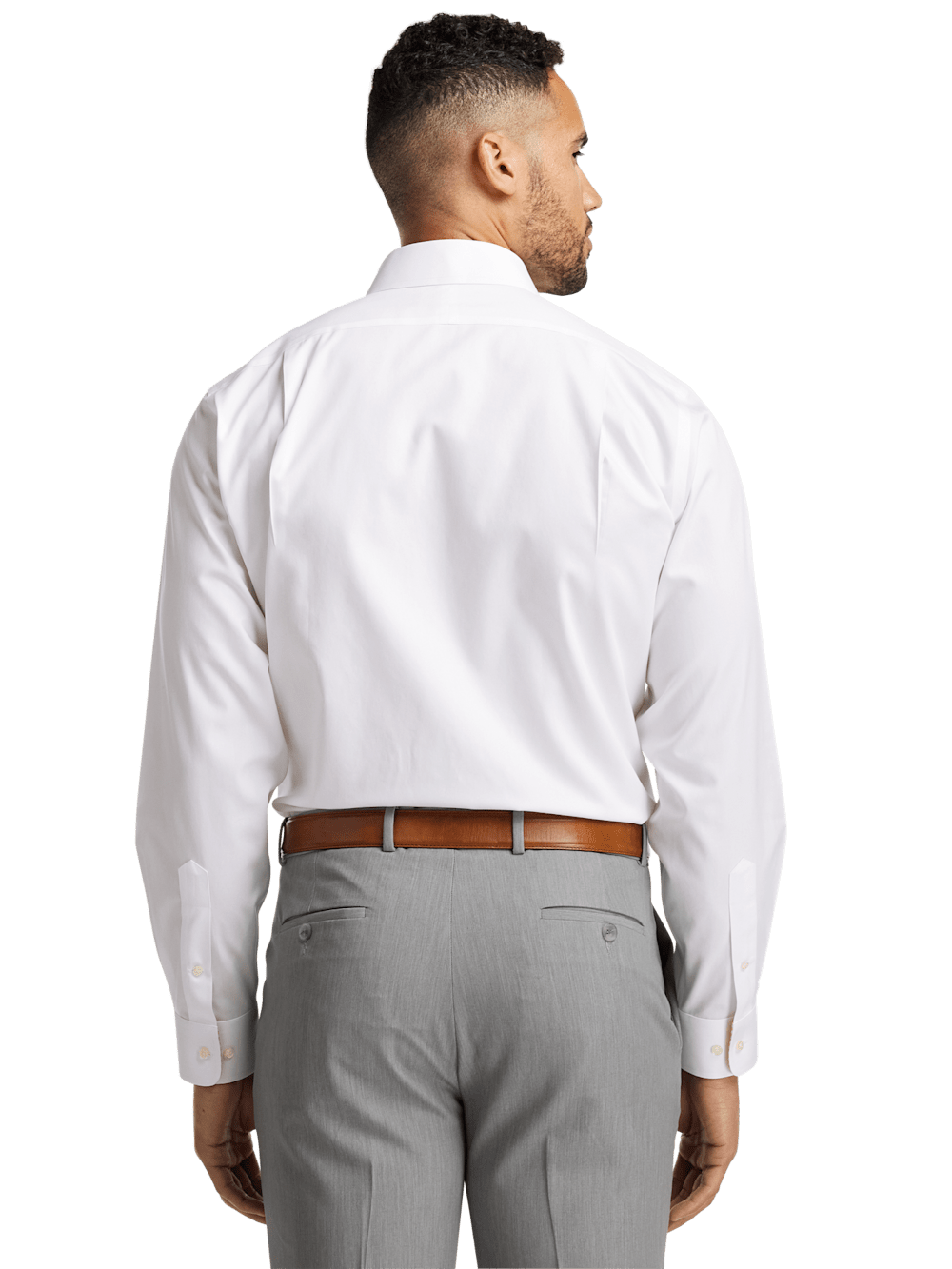 Alternate Image of Non-iron Cotton Solid Dress Shirt With Contrast Trim-4