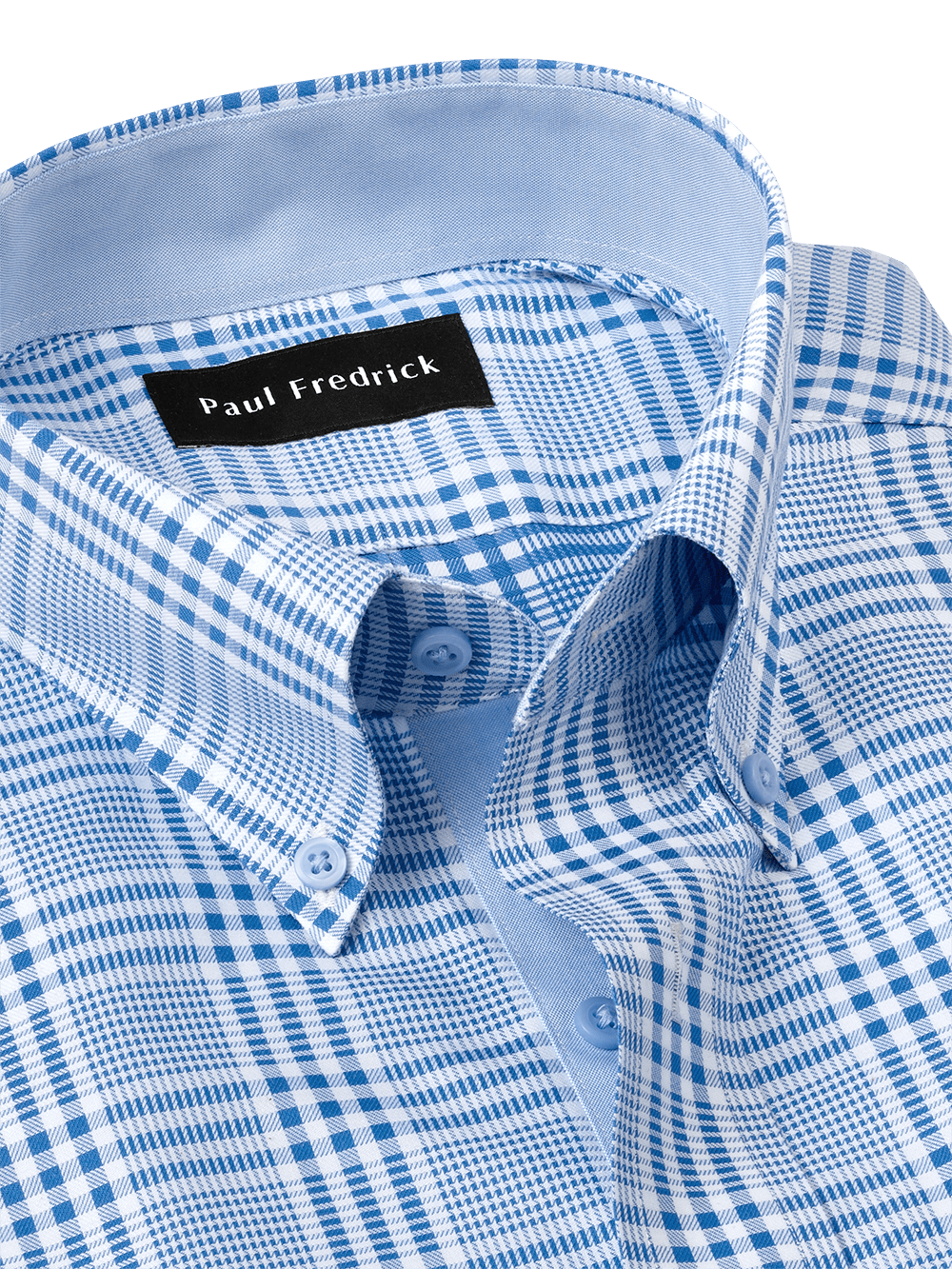 Alternate Image of Non-iron Cotton Plaid Dress Shirt With Contrast Trim-6