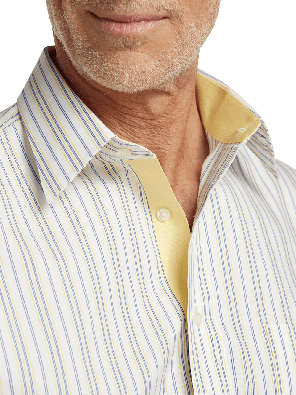 Alternate Image of Non-iron Cotton Stripe Dress Shirt With Contrast Trim-2