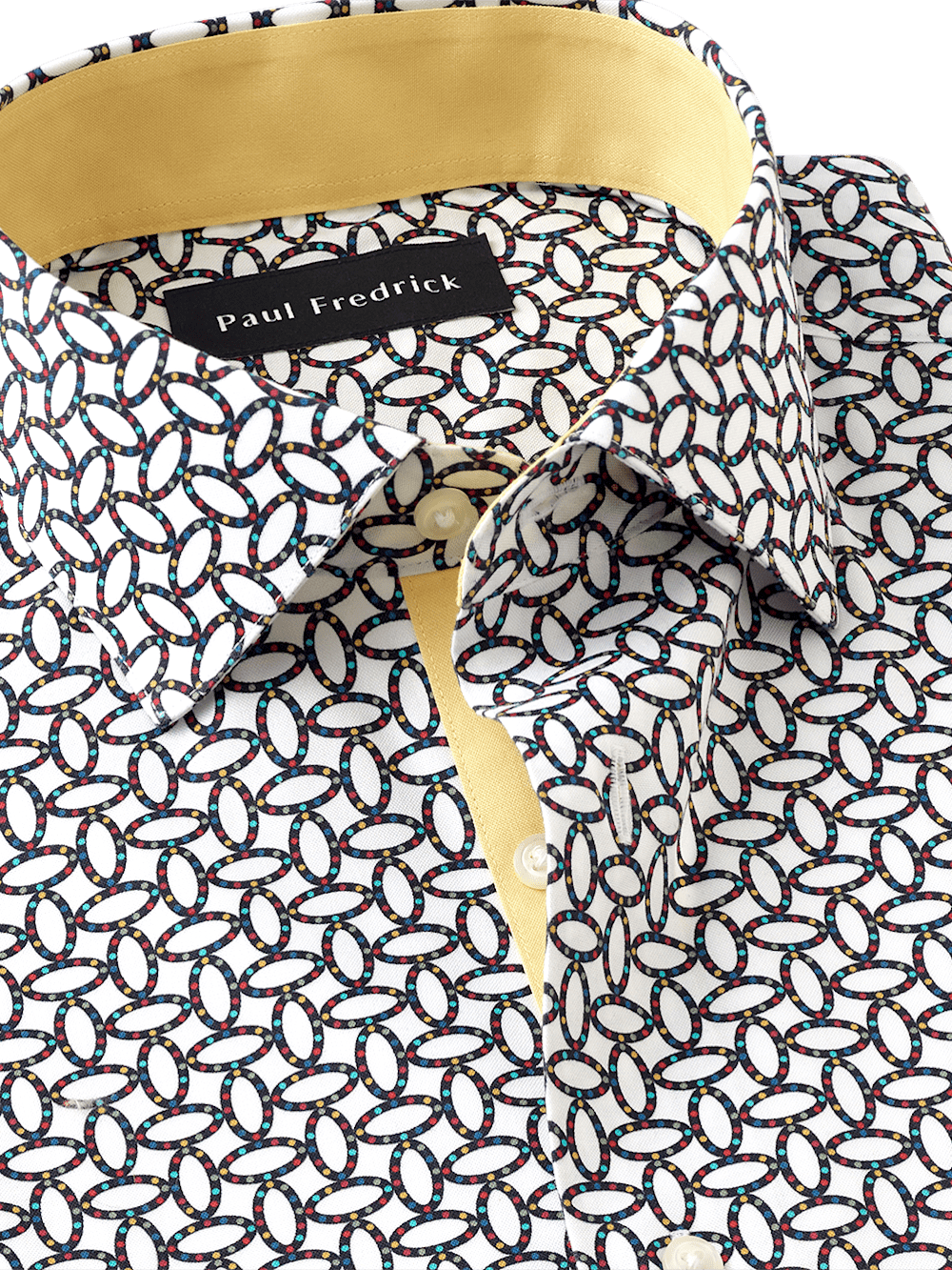 Alternate Image of Non-iron Cotton Print Dress Shirt With Contrast Trim-2