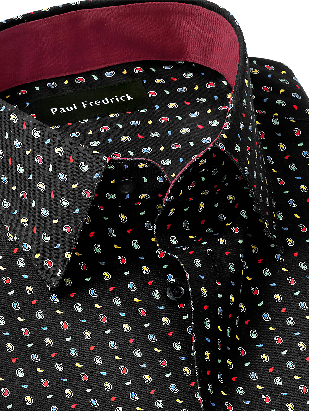 Alternate Image of Non-iron Cotton Paisley Dress Shirt With Contrast Trim-2