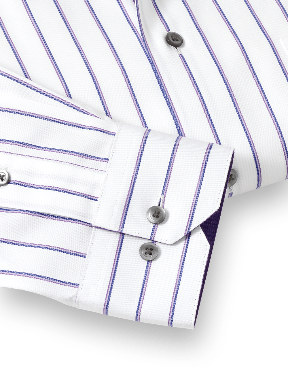 Alternate Image of Non-iron Cotton Stripe Dress Shirt With Contrast Trim-3