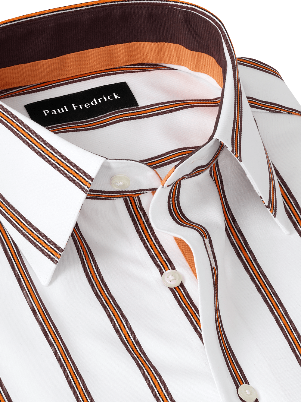 Alternate Image of Non-iron Cotton Stripe Dress Shirt With Contrast Trim-2