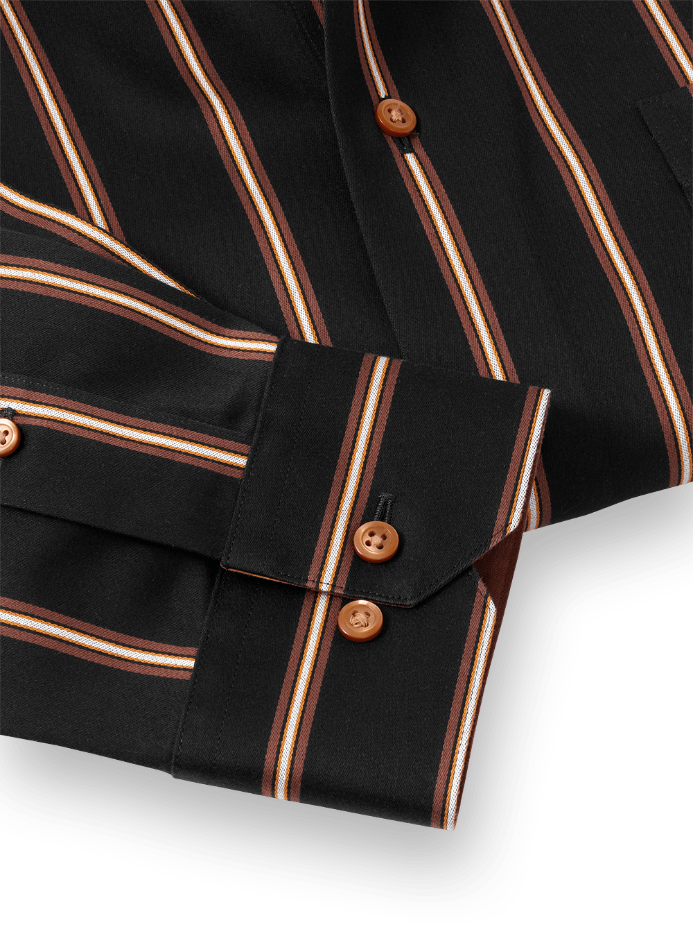 Alternate Image of Non-iron Cotton Stripe Dress Shirt With Contrast Trim-3