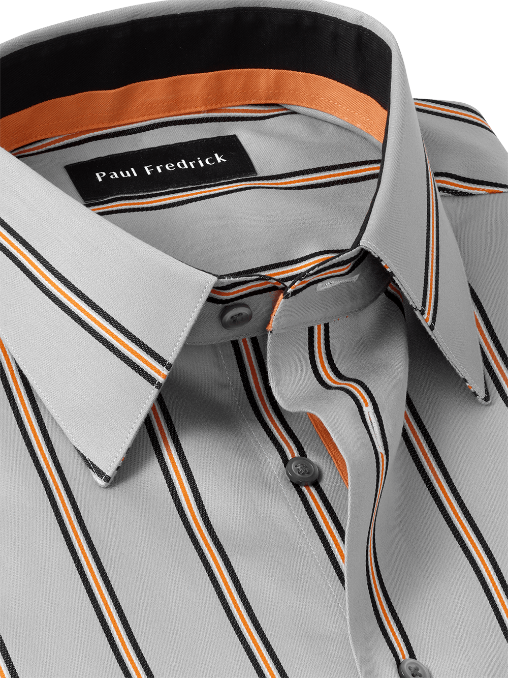 Alternate Image of Non-iron Cotton Stripe Dress Shirt With Contrast Trim-2