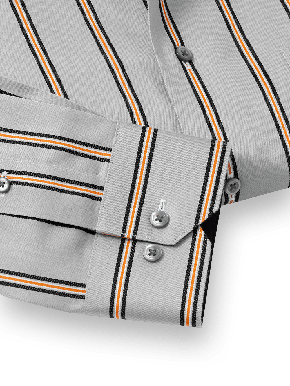 Alternate Image of Non-iron Cotton Stripe Dress Shirt With Contrast Trim-3
