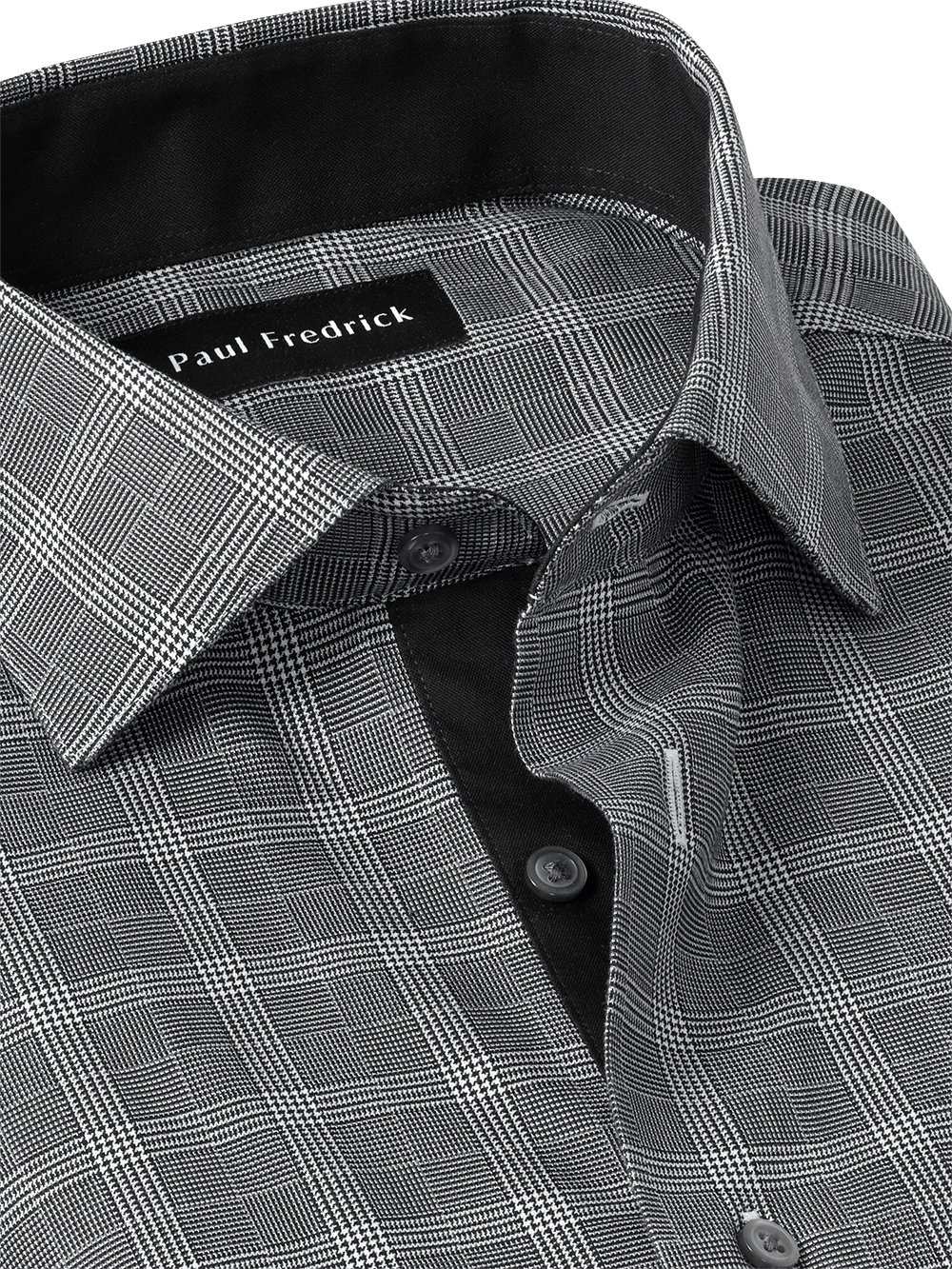 Alternate Image of Non-iron Cotton Plaid Dress Shirt With Contrast Trim-2