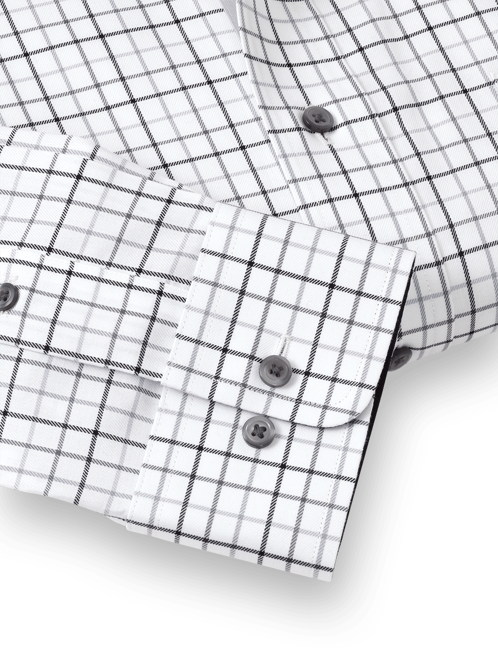 Alternate Image of Non-iron Cotton Tattersall Dress Shirt With Contrast Trim-3