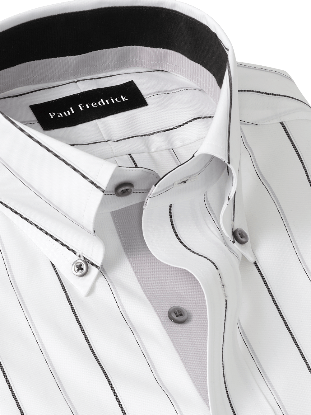 Alternate Image of Non-iron Cotton Stripe Dress Shirt With Contrast Trim-2