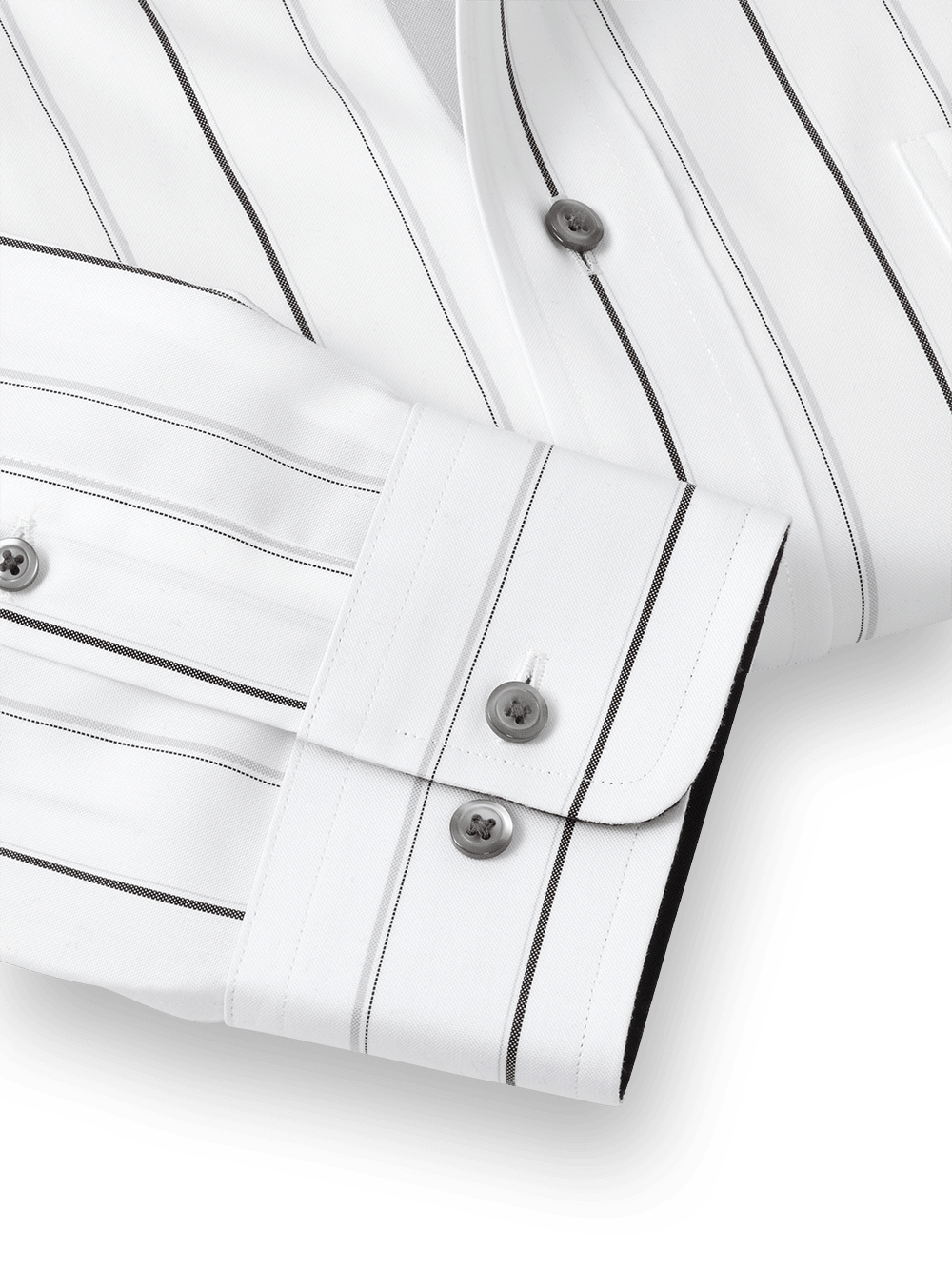 Alternate Image of Non-iron Cotton Stripe Dress Shirt With Contrast Trim-3