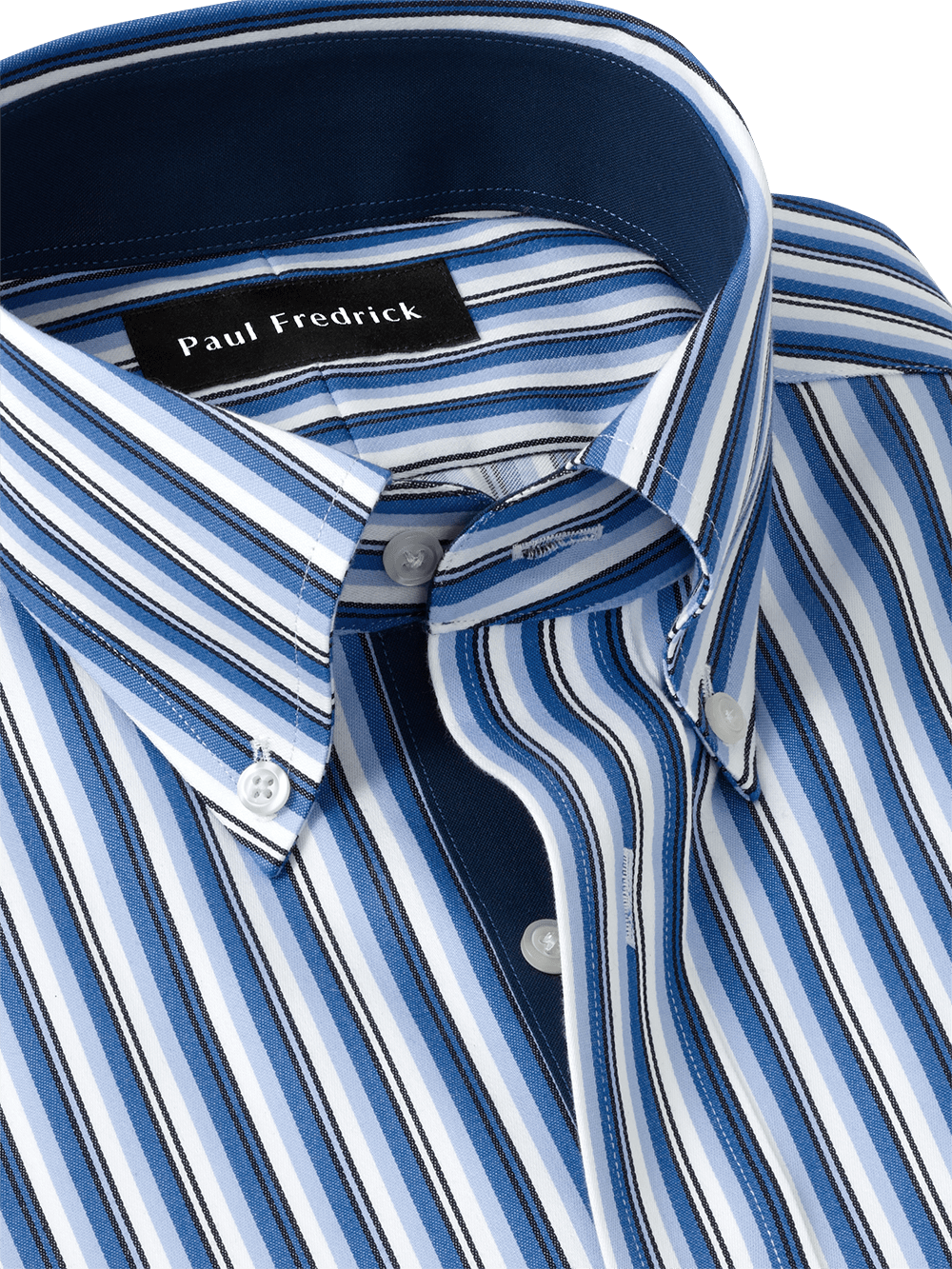 Alternate Image of Non-iron Cotton Stripe Dress Shirt With Contrast Trim-2