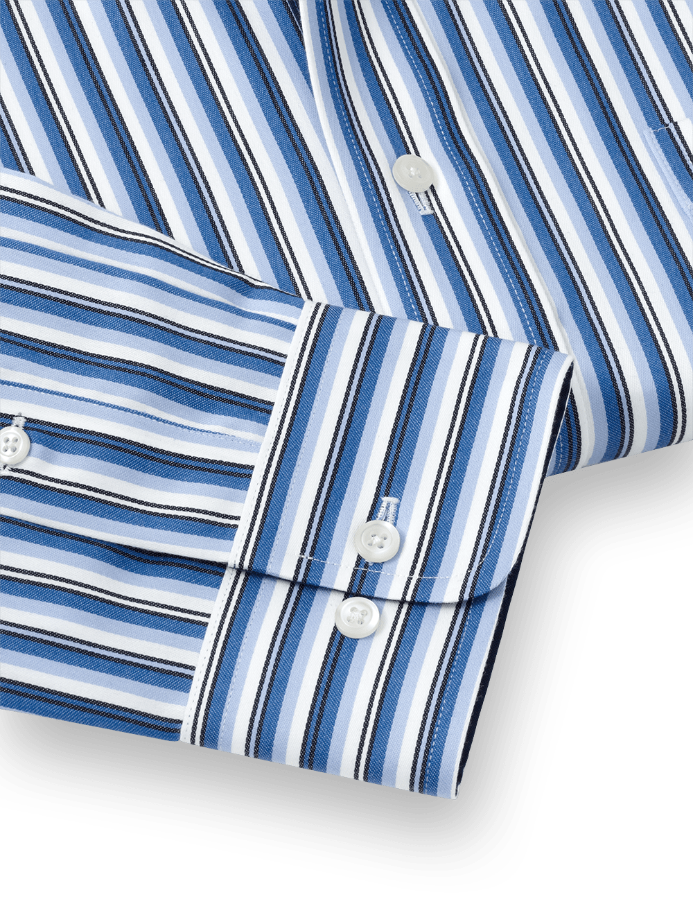 Alternate Image of Non-iron Cotton Stripe Dress Shirt With Contrast Trim-3