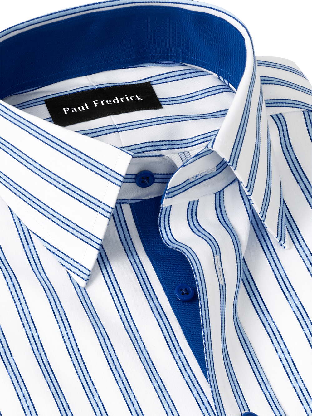 Alternate Image of Non-iron Cotton Stripe Dress Shirt With Contrast Trim-2