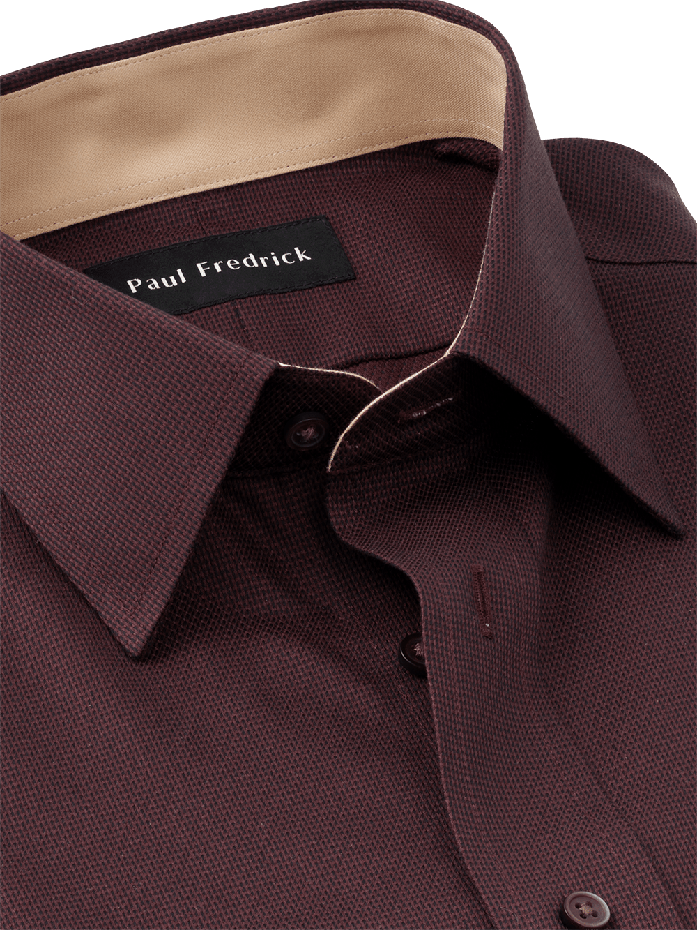 Alternate Image of Non-iron Cotton Solid Dress Shirt With Contrast Trim-3