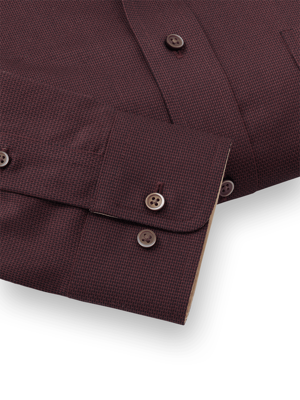 Alternate Image of Non-iron Cotton Solid Dress Shirt With Contrast Trim-4