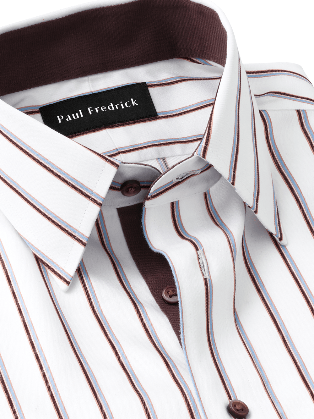 Alternate Image of Non-iron Cotton Stripe Dress Shirt With Contrast Trim-2