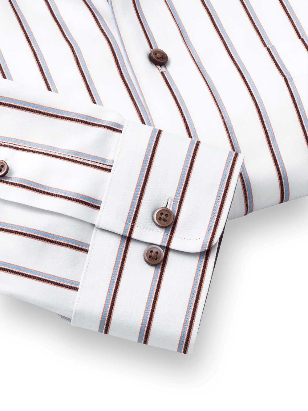 Alternate Image of Non-iron Cotton Stripe Dress Shirt With Contrast Trim-3