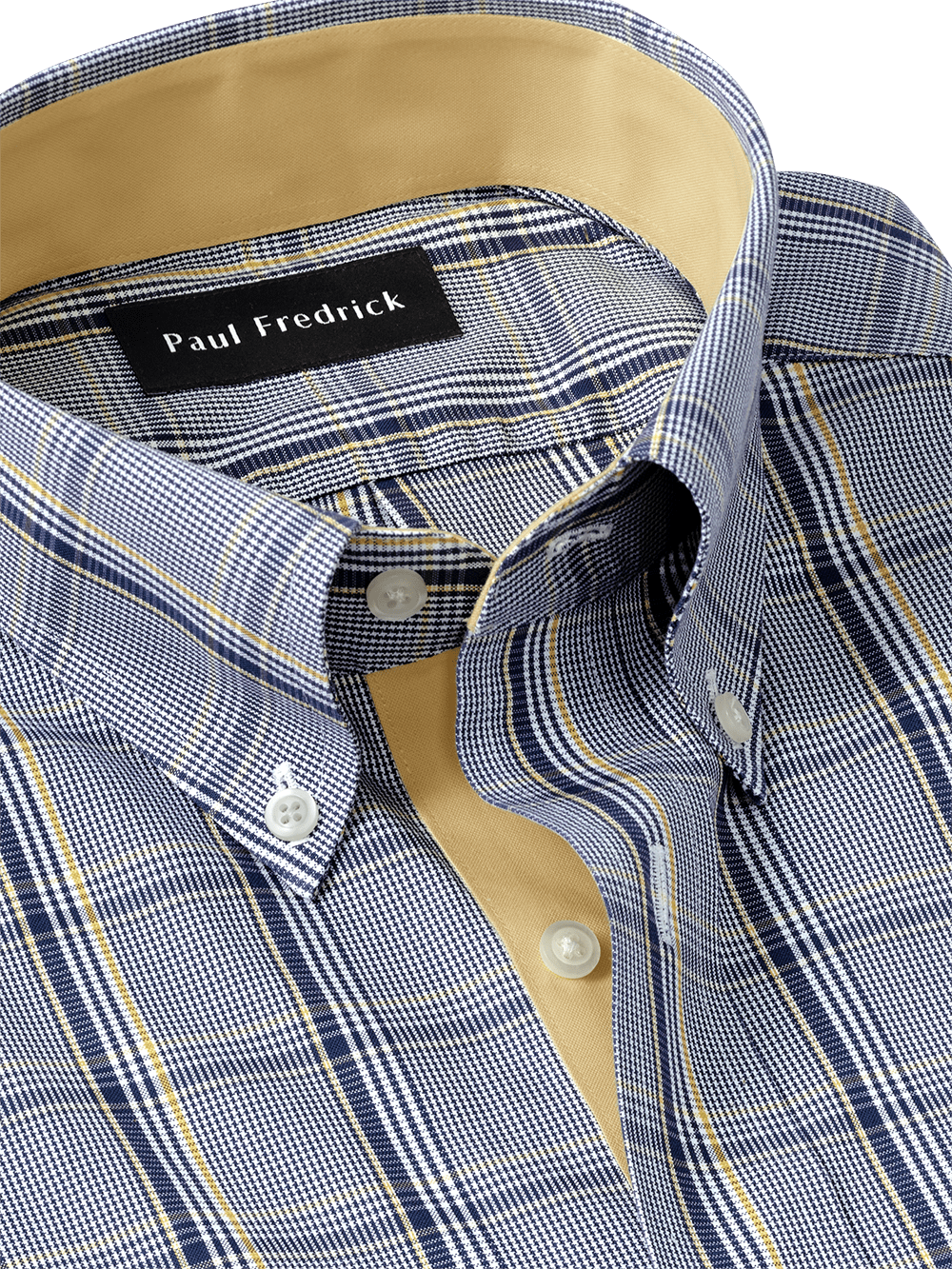 Alternate Image of Non-iron Cotton Plaid Dress Shirt With Contrast Trim-2