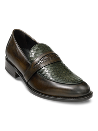 Owen Penny Loafer - Brown/olive