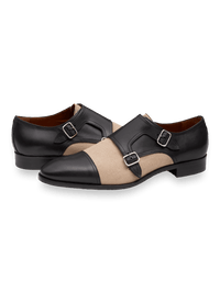 Travis Double Monk Strap - Black/natural